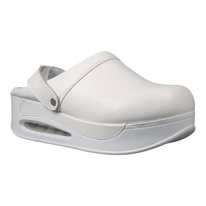 White Back Band Air Clogx Leather Clogs Slippers for wholesale by UKS UNITED KNACK SYSTEM LTD