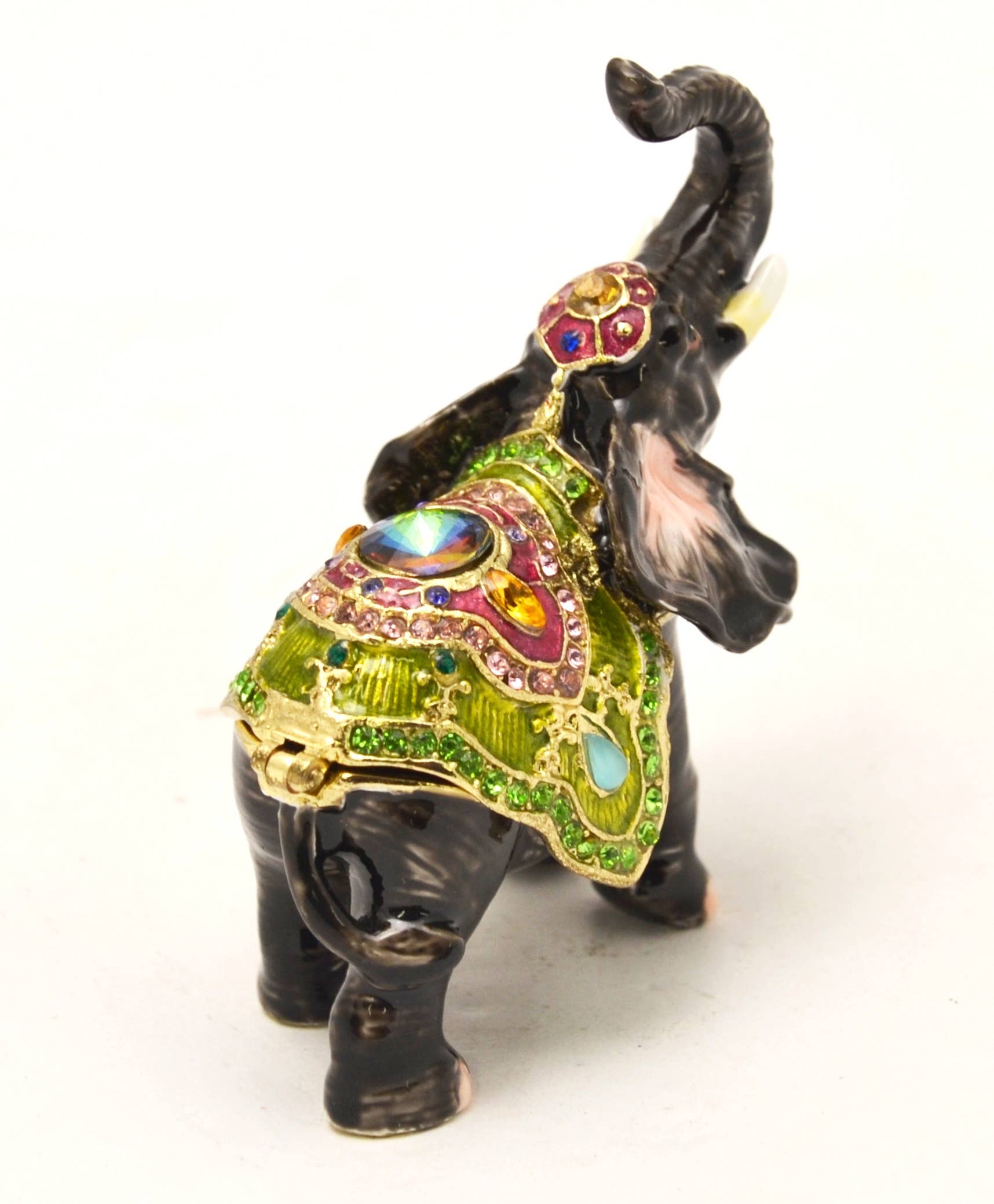 Ciel Collectables - Wholesale Jewelry Box/Organizer - Bejeweled Elephant Trinket Box. Hand Made With Swarovski4