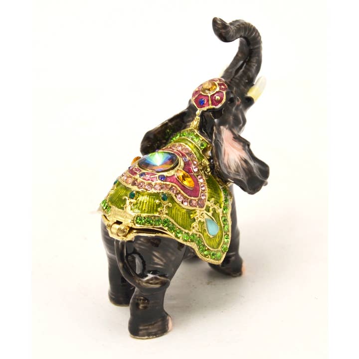 Ciel Collectables – wholesale Jewellery box/organiser – Bejeweled Elephant Trinket Box. Hand Made With Swarovski4