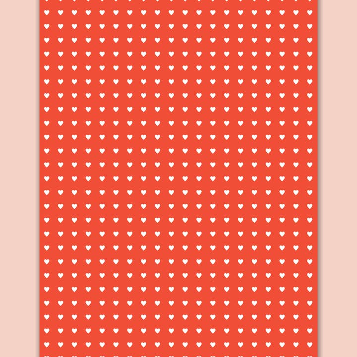 SWEET HEARTS RED VALENTINES Gift Wrap(SHEET) for wholesale by MELLOWWORKS