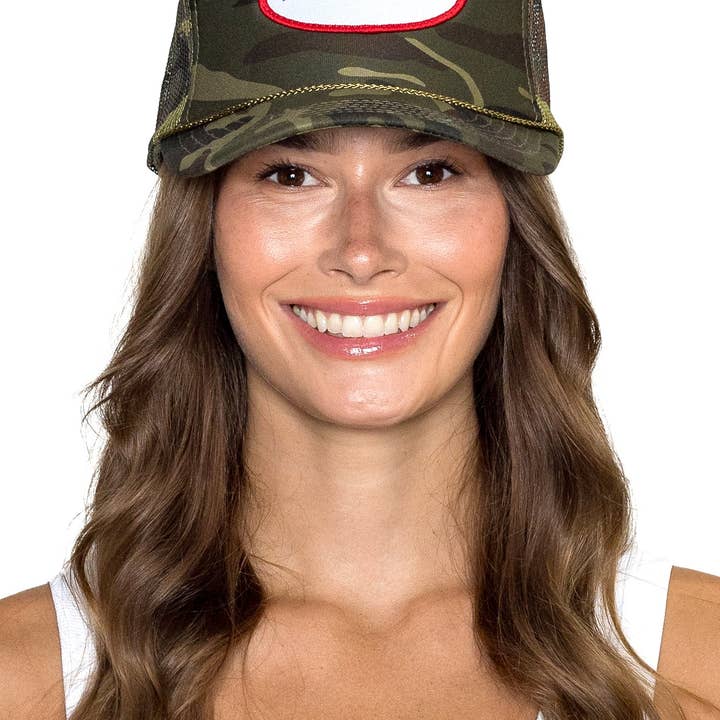 Black Mamacita Trucker Hat in Camo for wholesale on Faire4