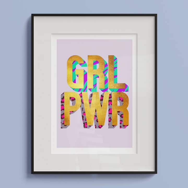 GRL PWR Art Print for wholesale by Hands & Hearts
