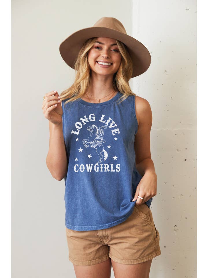 OAT COLLECTIVE – wholesale Tank top – Women′s – LONG LIVE COWGIRLS Mineral Graphic Tank Top7