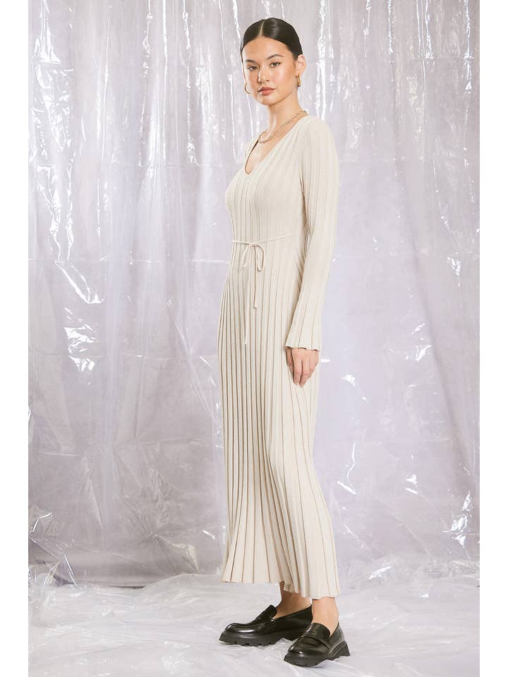 ILLA ILLA - Vente Robe – femme - Robe longue en tricot côtelé9