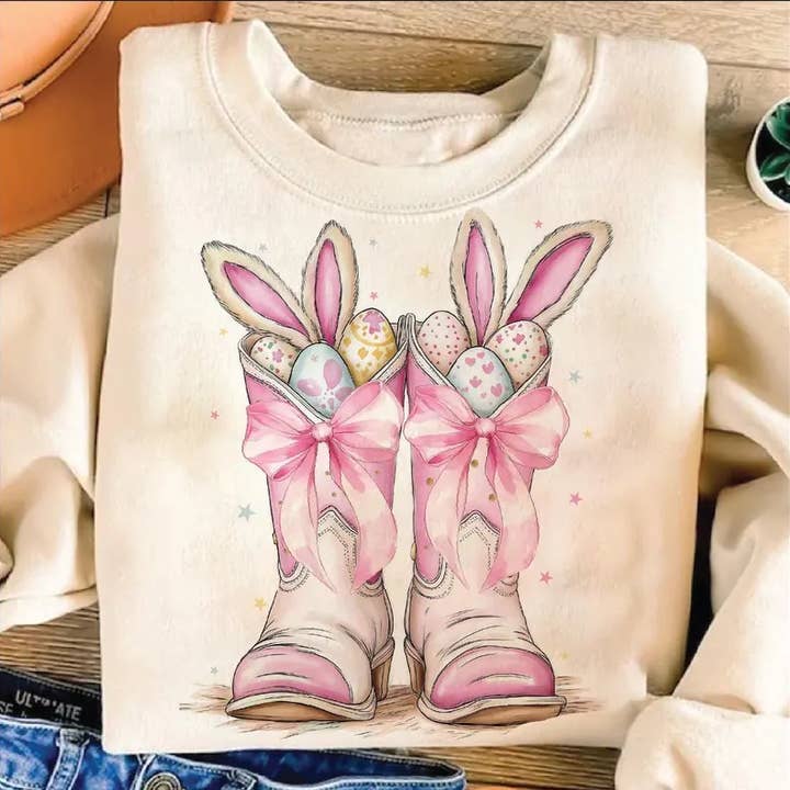 EASTER BOOTS CREWNECK TEE/SWEATSHIRT for wholesale by It's So Me