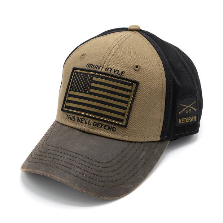 Grunt Style Veteran Flag Hat for wholesale by Grunt Style
