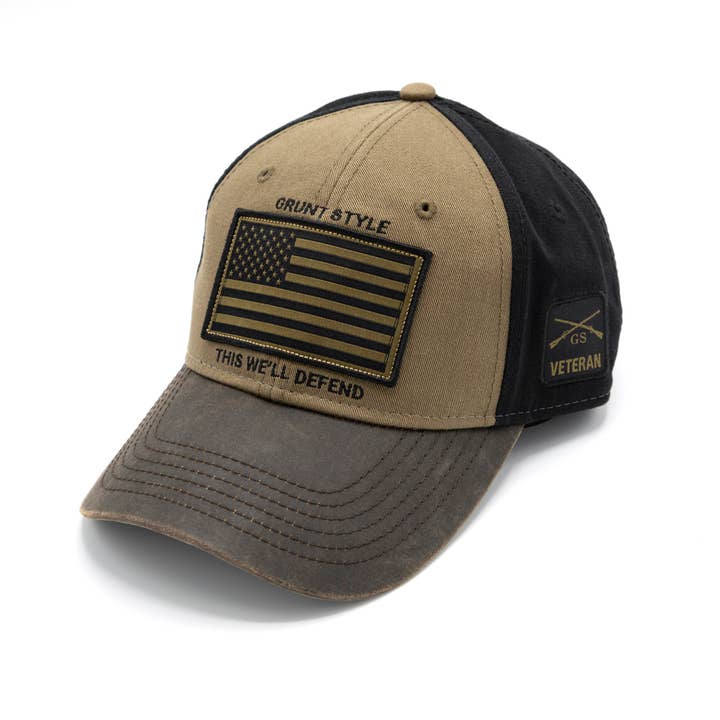 Grunt Style Veteran Flag Hat for wholesale by Grunt Style