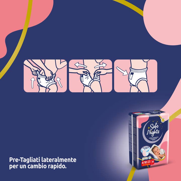 Babylino - Wholesale Diaper (Non-Cloth) - Baby - Babylino Safe Nights Night, Girl 4-10 years, 14 Units10