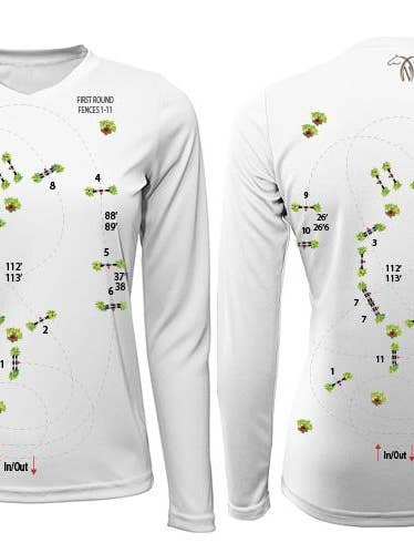 Maillot de soleil UPF 50 à col en V à manches longues Hunter Course pour la vente par Noble Pony