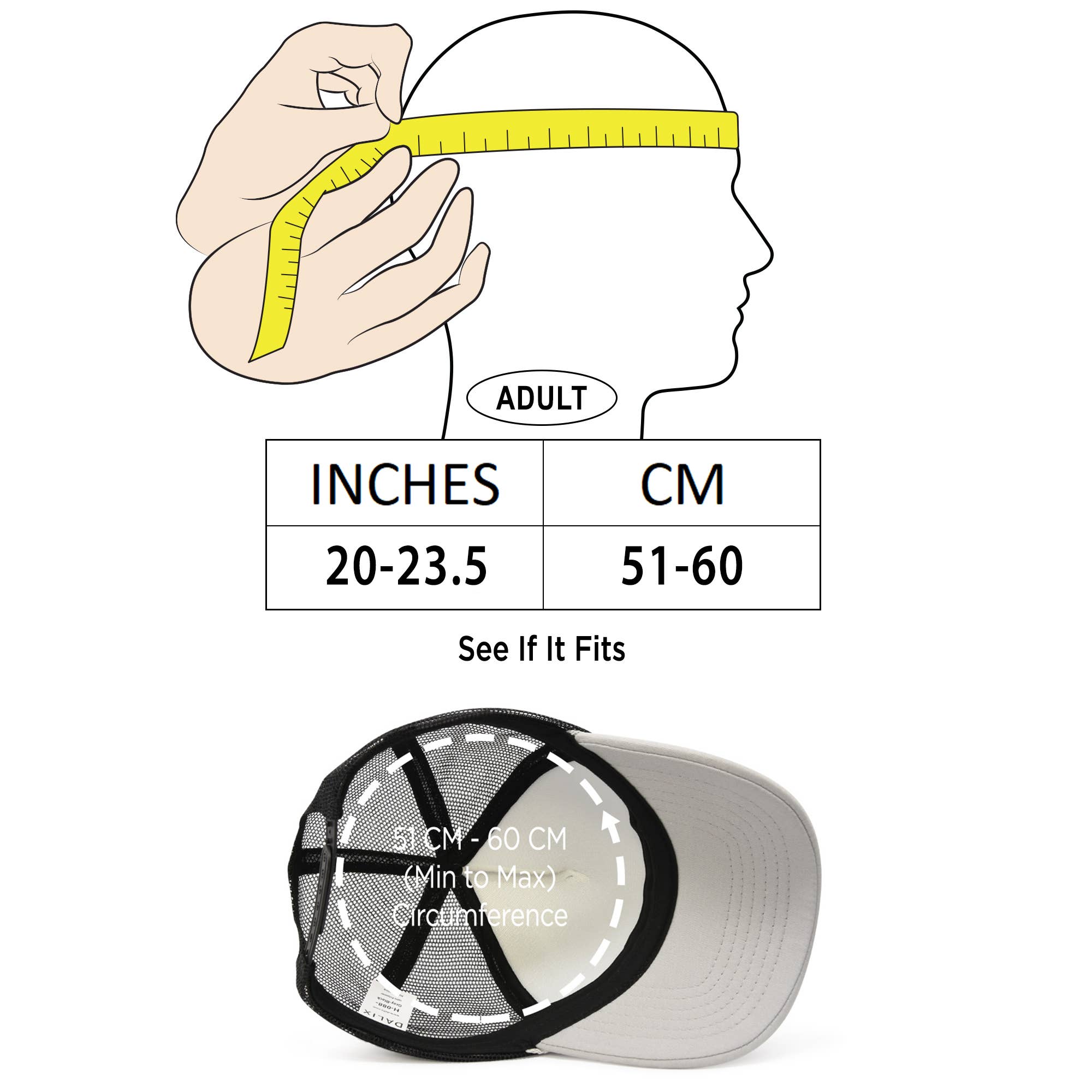 Dalix - Venta al por mayor Gorra trucker - Unisex - DALIX Trucker - Gorra de dos tonos con correa ajustable34