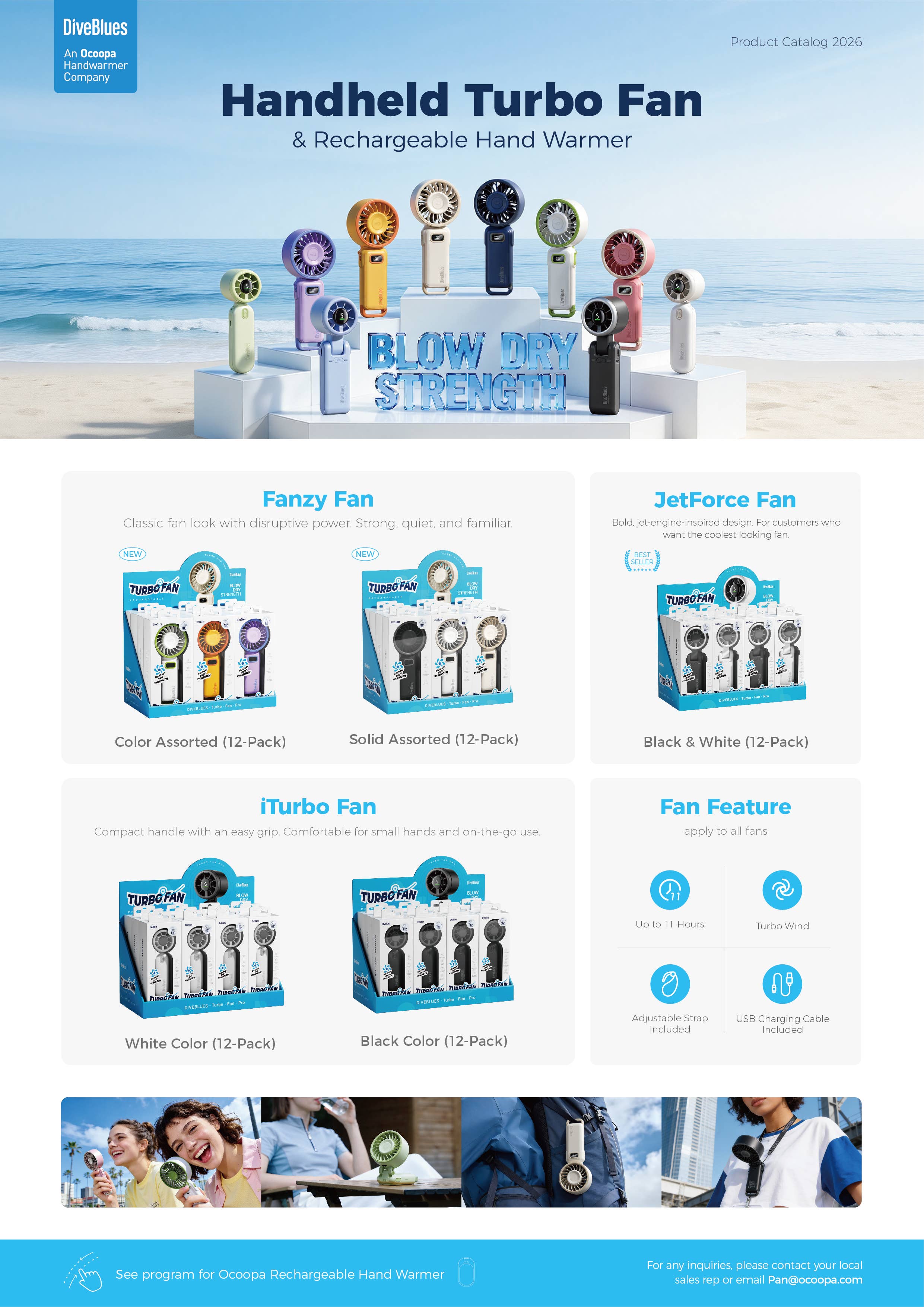 Ocoopa Hand Warmer – wholesale Handheld electric fan – Diveblues Hand Held Mini Turbo Fans Valentines Day Gifts1