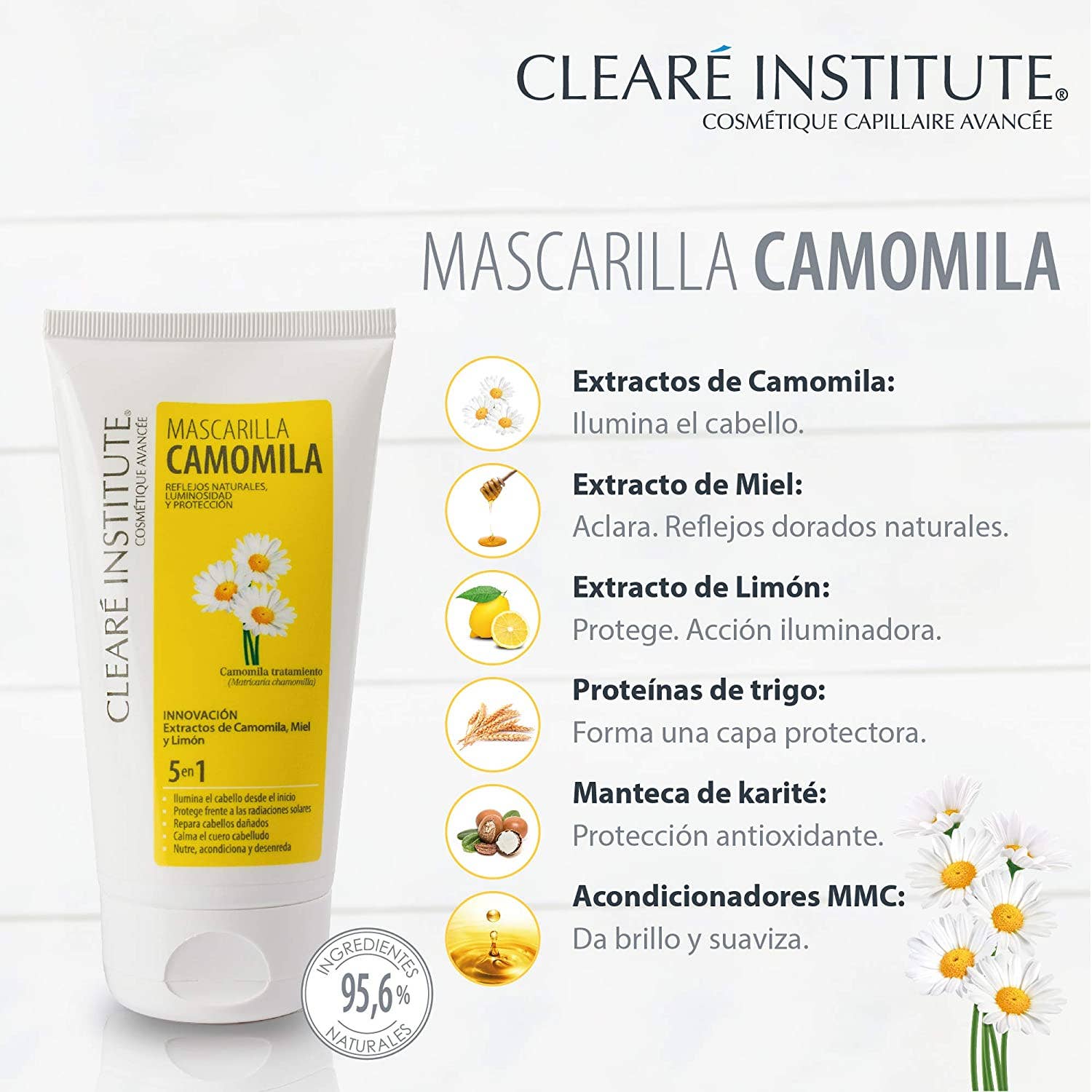 Laboratorios Phergal - Vendita all'ingrosso Maschere per capelli - Maschera Cleare Camomilla 150 ml.3