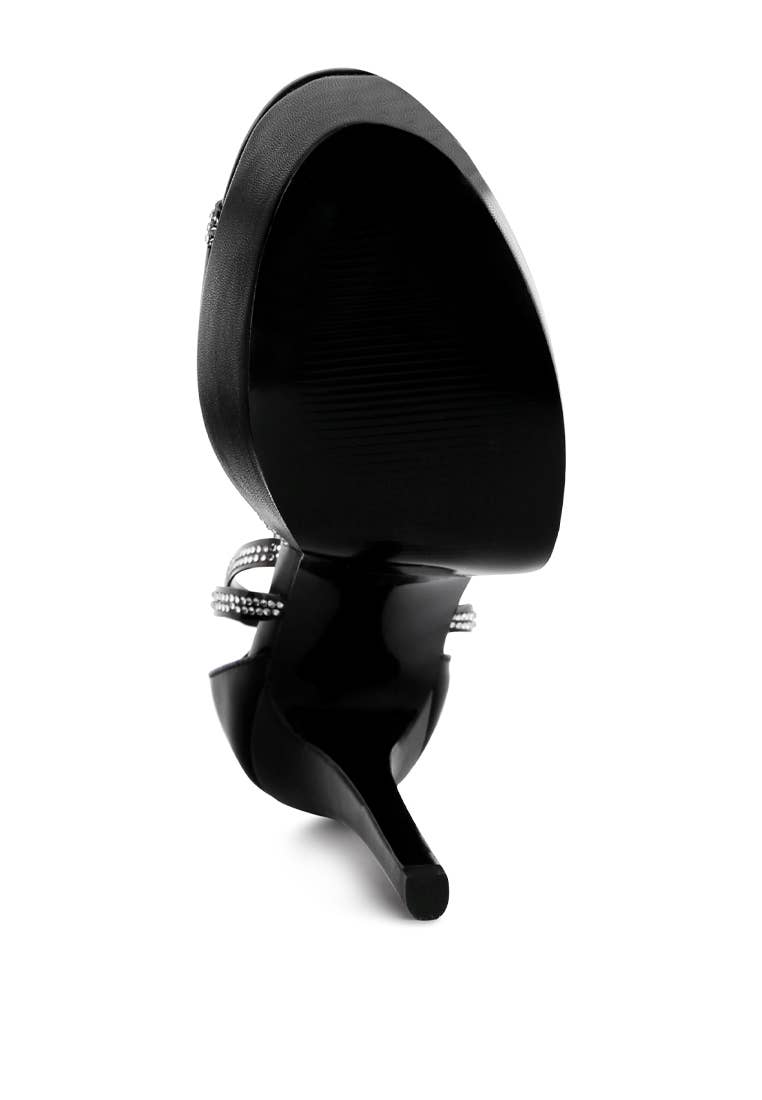 Rag Company - Wholesale Platform Heels - Women's - Cinderella Rhinestones Embellished Stiletto Platform Sandals13