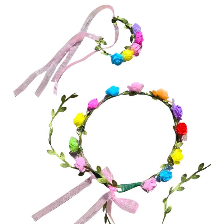 Princess Flower Crown With Matching Bracelet for wholesale by Axe Selection