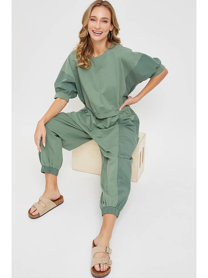 Sweet Lovely by Jen - Wholesale Lounge Sweatpants/Joggers - Women's - CASUAL COMFY WIDE-LEG HARMES JOGGERS32