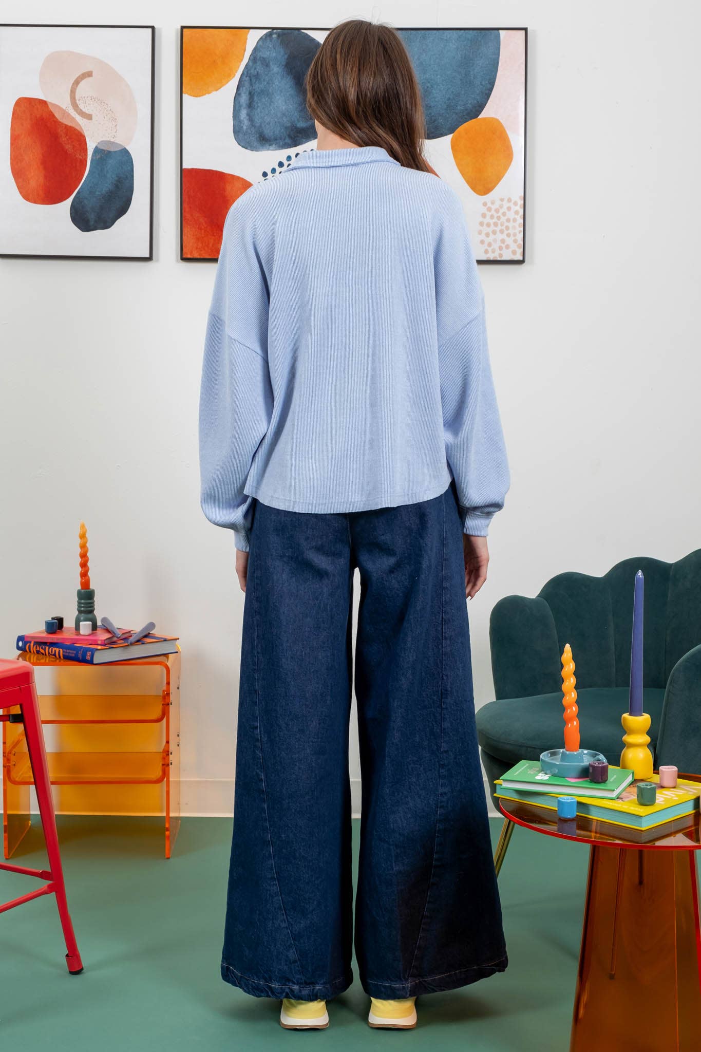 Blu Pepper - Venta al por mayor Jersey corto de punto - Mujer - TOP DE PUNTO CON CUELLO Y BORDES CRUDOS41