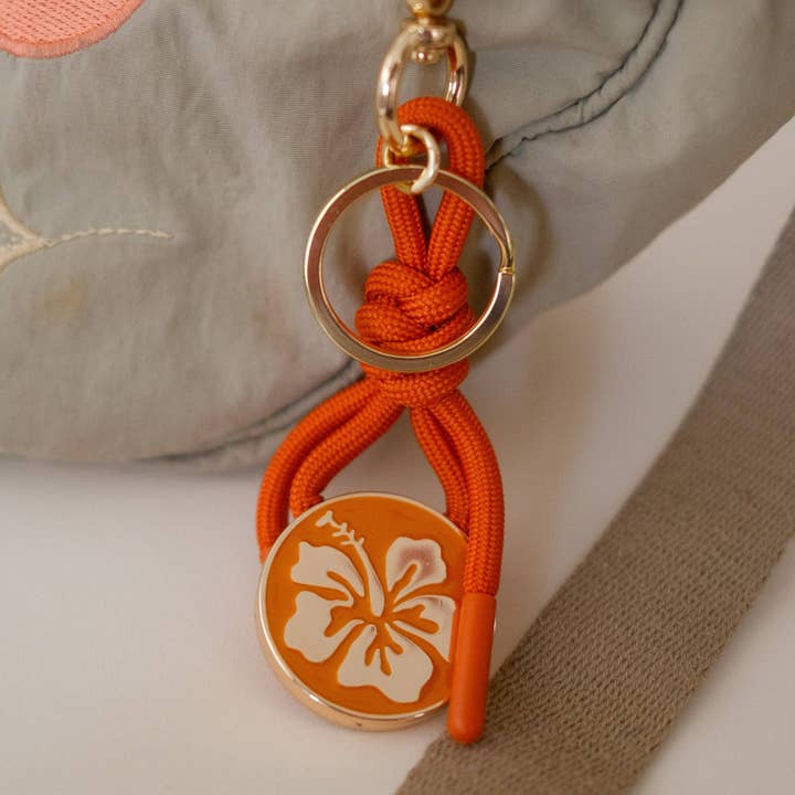 cai & jo USA - Wholesale Keychain - Women's - Hibiscus Bag Charm Keychain2