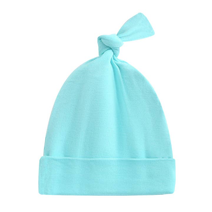 Luxie Charm - Wholesale Newborn/Knit Hat - Baby - Tranquil Turquoise Beanie Hat I NICU Friendly I Preemie & Up