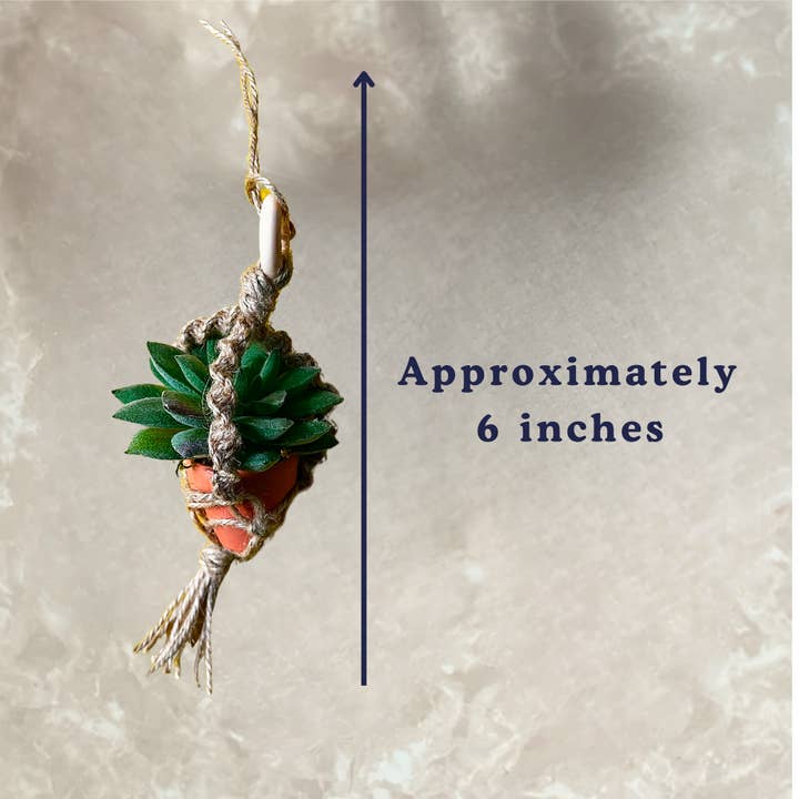 The PlantOutfitter - Wholesale Car Decorative Charm - Unisex - Car Macrame Plant Hanger with Artificial Plant2