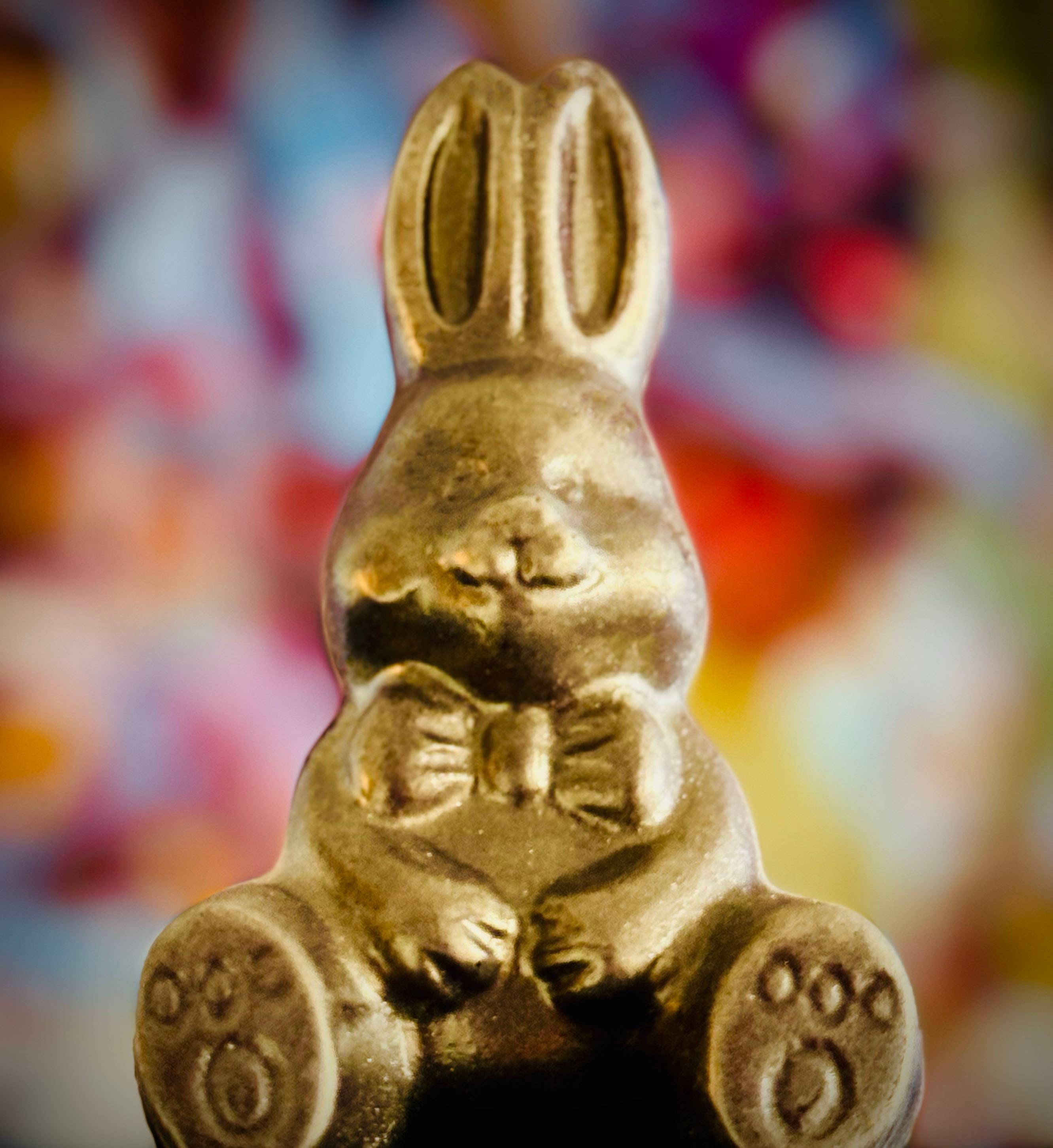 Milene Jardine Chocolatier - Wholesale Chocolate - Gilded Chocolate Bunny (Vegan)1