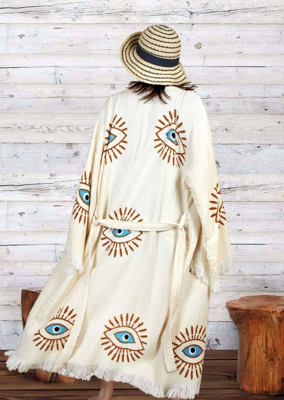Karli Buxton - Wholesale Kaftan - Women's - Turquoise + Gold Eye Kaftan Christmas!1