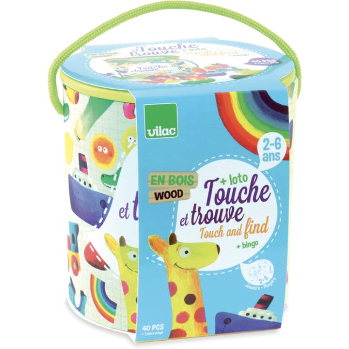 Hippychick – wholesale Board game – Vilac Touch and Find Game with Bingo – Sensory & Observation1