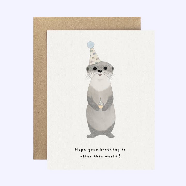 Espero que seu aniversário seja lontra neste mundo! por atacado de Blue Whale Paper Co