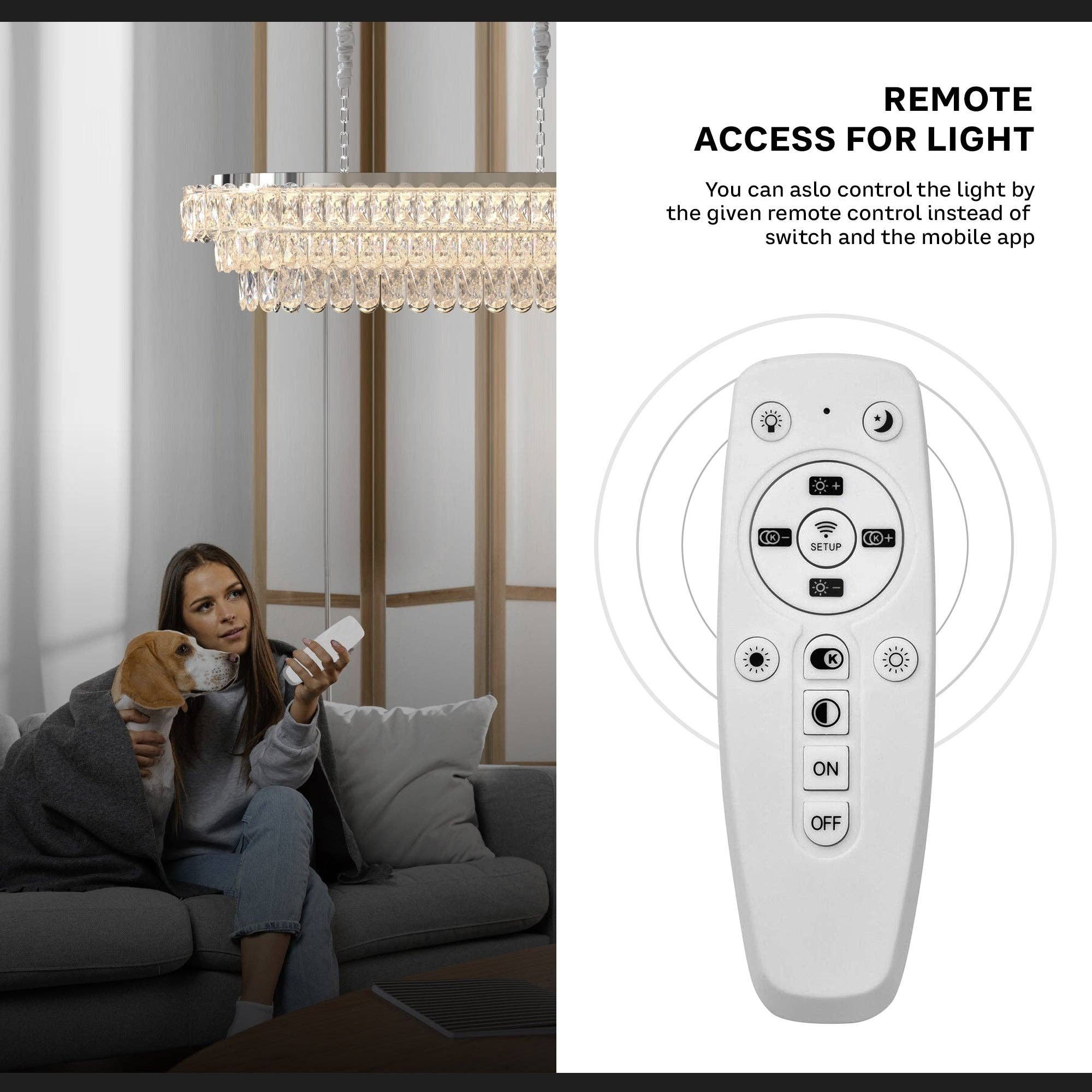 Ledsone - Vente Lustre/Suspension - Lustre de plafond en forme de goutte ovale en cristal ~54247