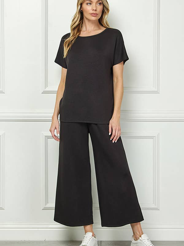 WT3734 PLUS SIZE Short sleeve Soft Lounge Top for wholesale by See and Be Seen