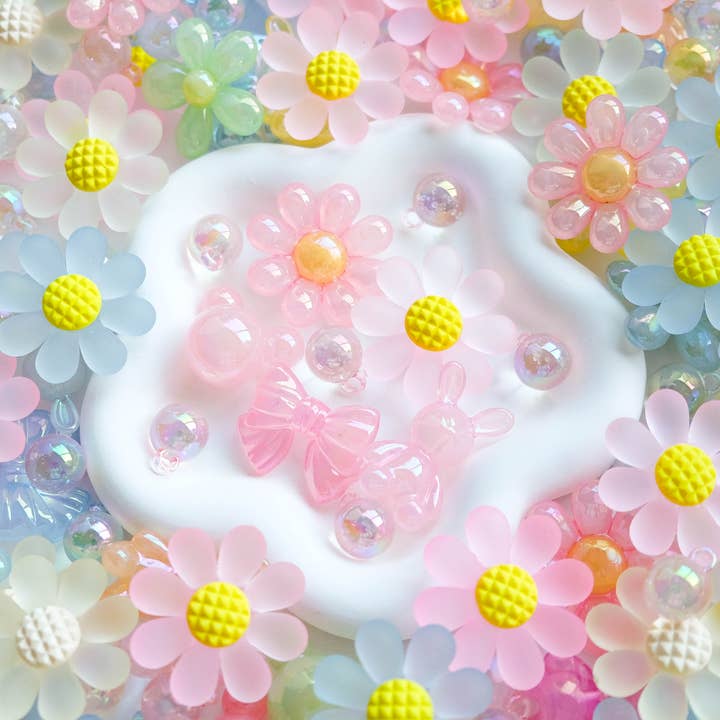 Mixed Flower, Bunny, Mickey Mouse, Bow Beads 10 Pack for wholesale on Faire16