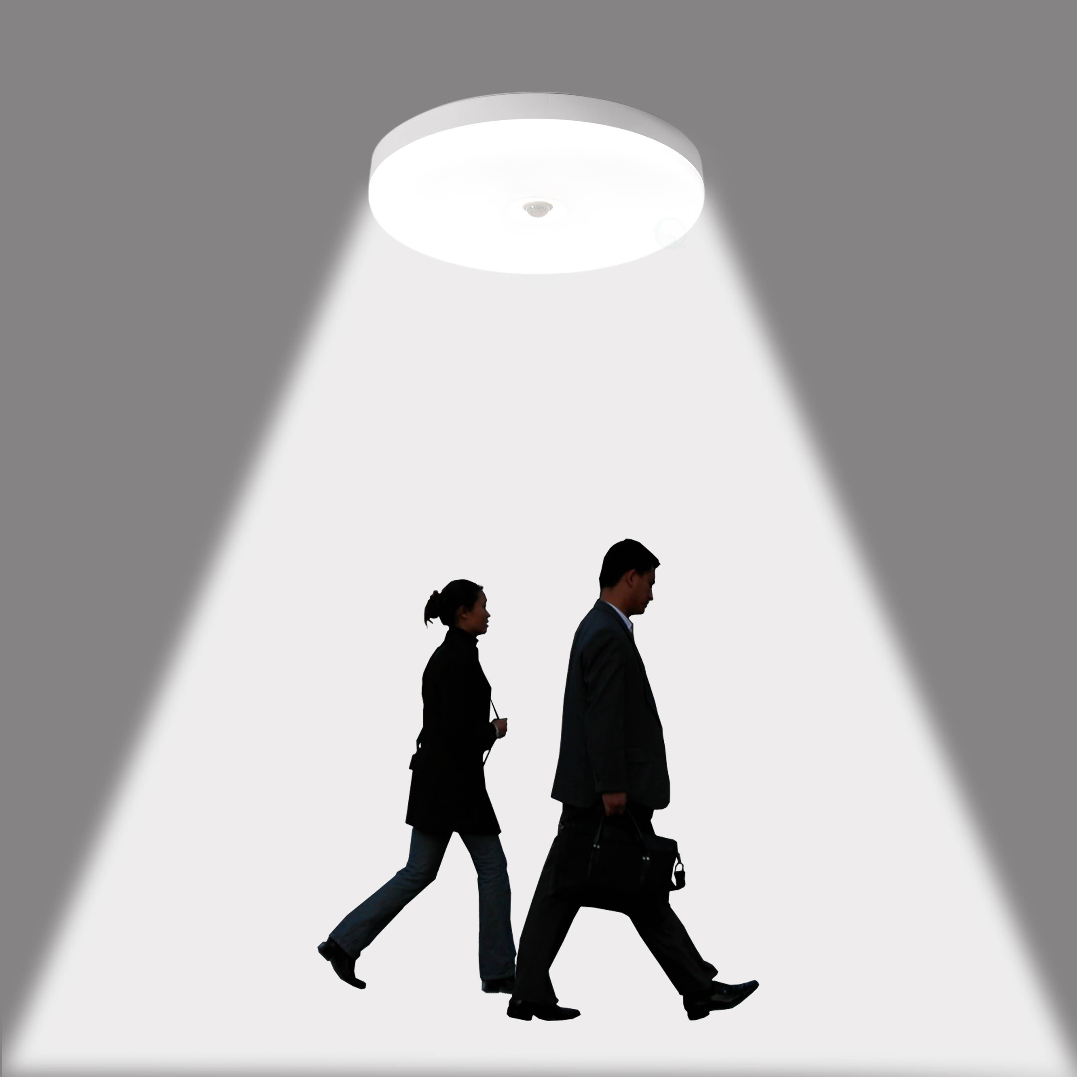 Quickway Imports – wholesale Chandelier/hanging light – White Round 12 Inch Motion Sensor LED Ceiling Light Flush Mo5