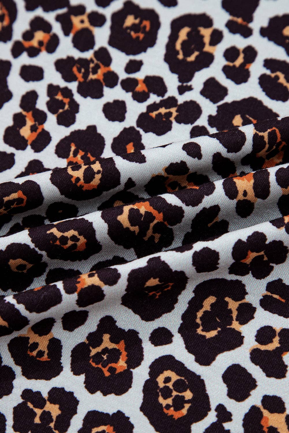 Brown Leopard Floral Patchwork Ribbed Puff Sleeve Top for wholesale on Faire7