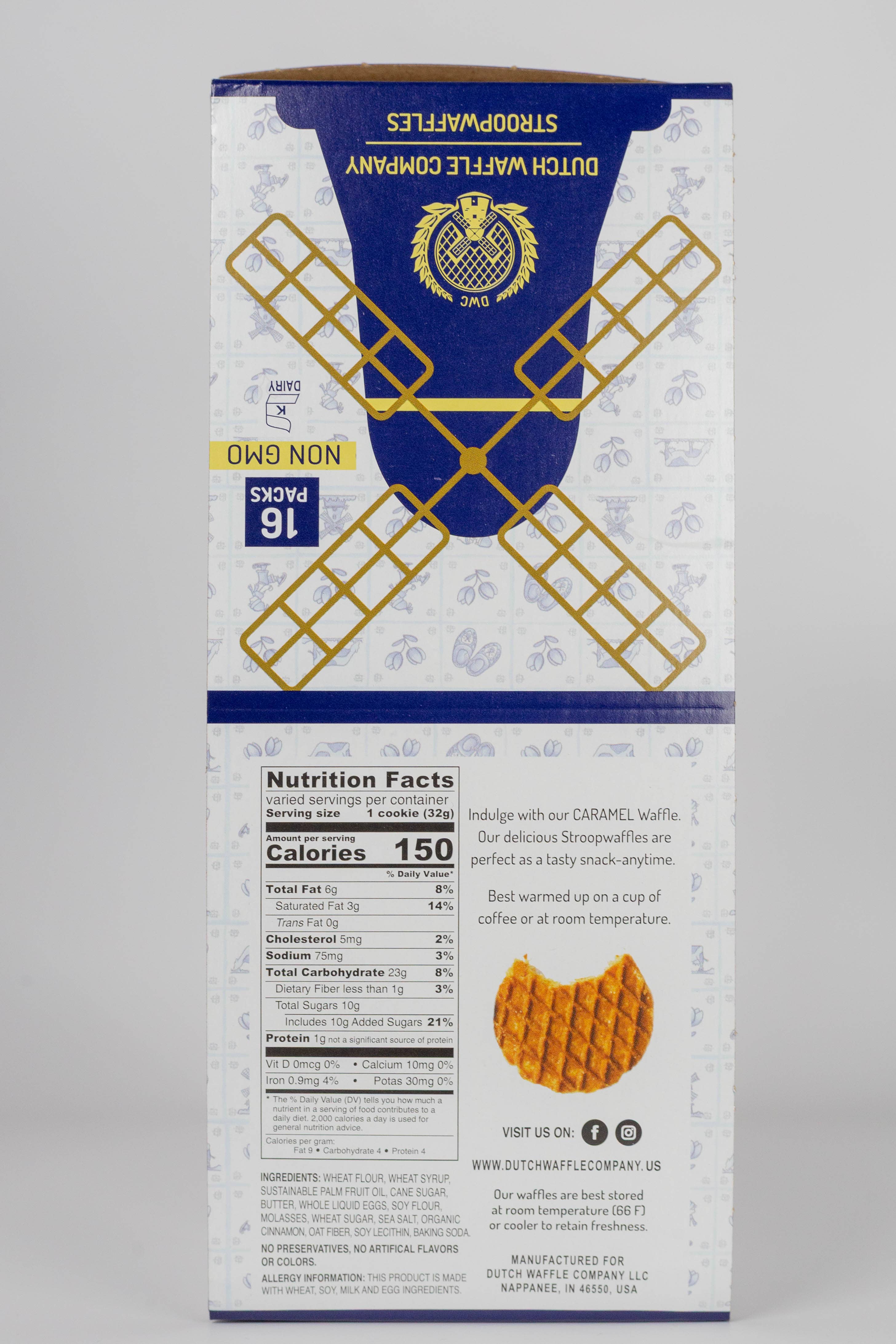 Dutch Waffle Company Stroopwafel Cookie - Wholesale Cookie - 1-Pack Stroopwafel in Dutch Display, cookie - snack (32ct)9