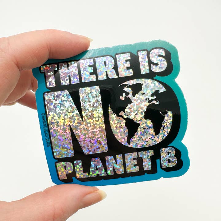 Shannon Segelsky Creative - Wholesale Sticker - There's No Planet B - Glitter - Vinyl Sticker3