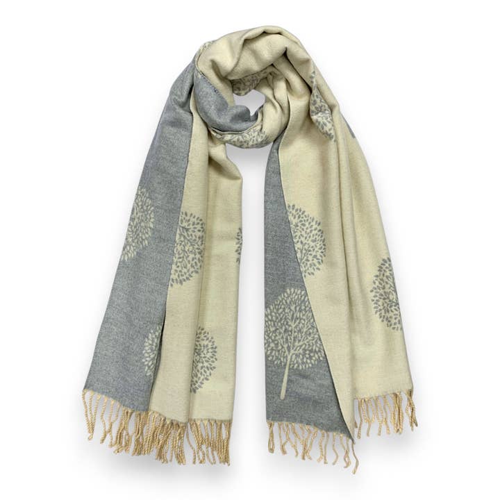 Lili Scarves (US Duty Free) – wholesale Scarf – Women's – Tree of Life Print Cashmere Blend Winter Scarf1