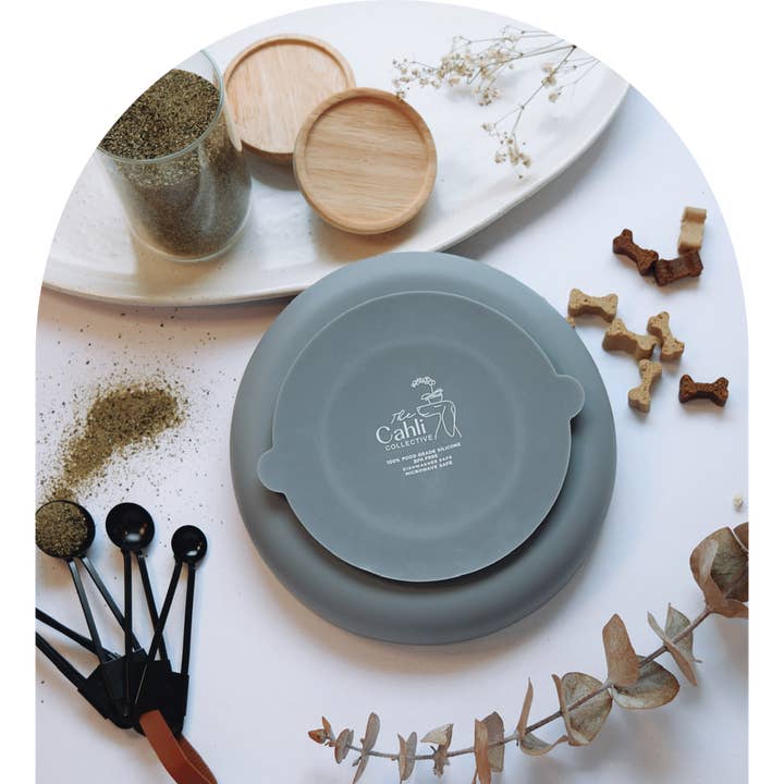 The Cahli Bowl - Slow Feeder & Lick Bowl in Steel Blue for wholesale on Faire1