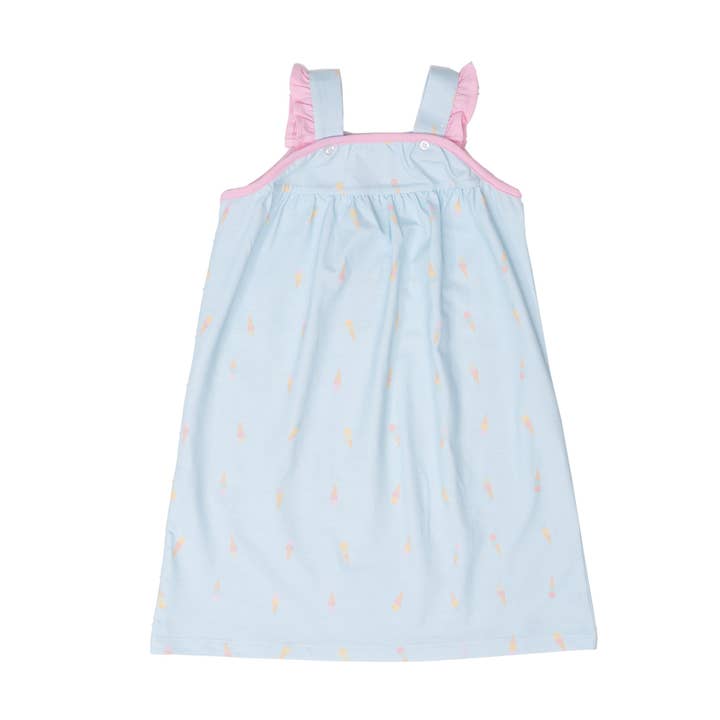 Ritz Aqua Ice Cream Party Kid's Dress for wholesale by The Oaks Apparel Company