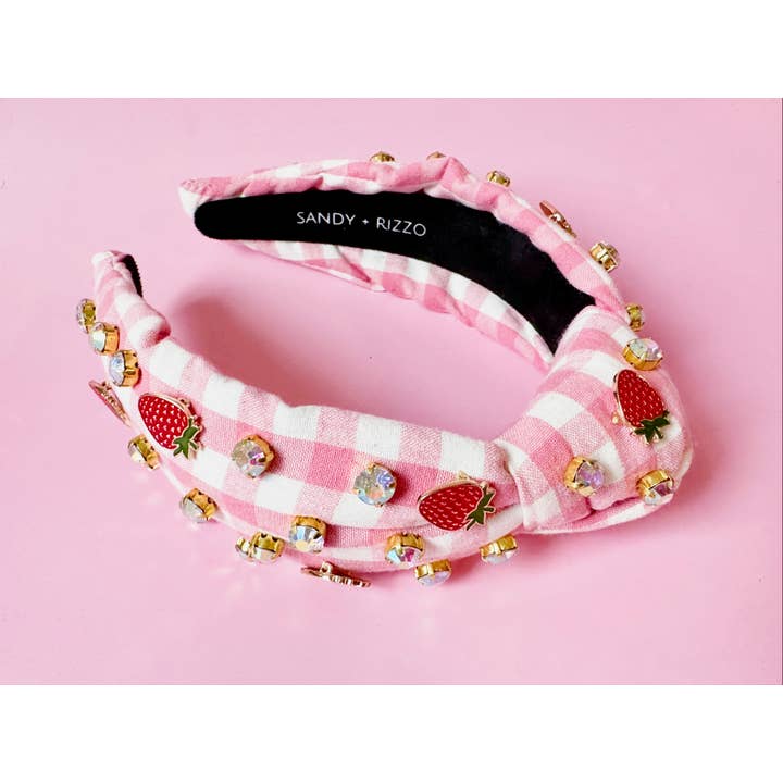 Sandy + Rizzo - Wholesale Fashion Headband - Women's - Strawberry Embellished Headband