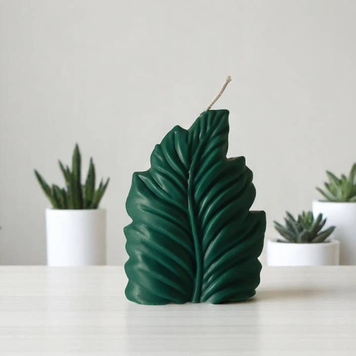 Leaf Pillar Candle for wholesale by Agaboo Candle