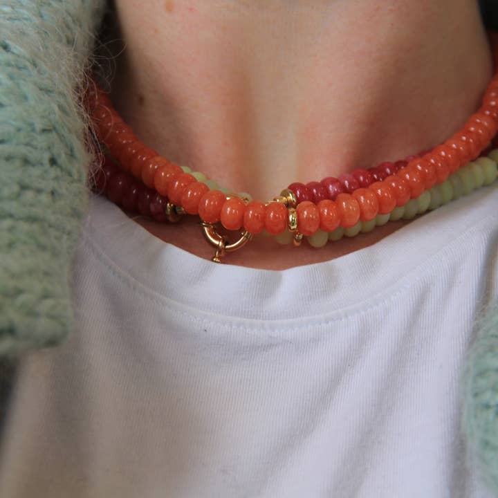 Wear Loulu - Wholesale Pendant/Charm Necklace - Spritz! Necklace in Aperol4