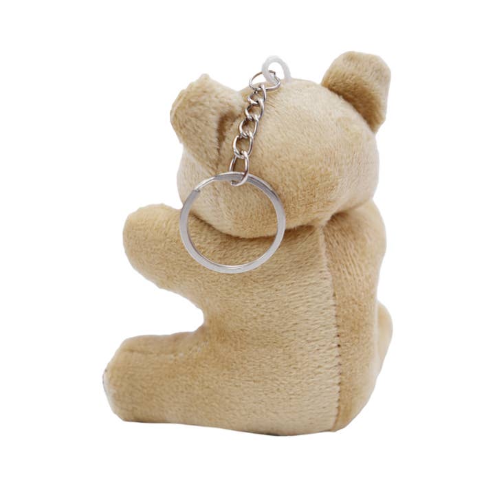 Cap Zone - Wholesale Keychain – Women's - Mini Love Heart Teddy Bear Plush Keychain2