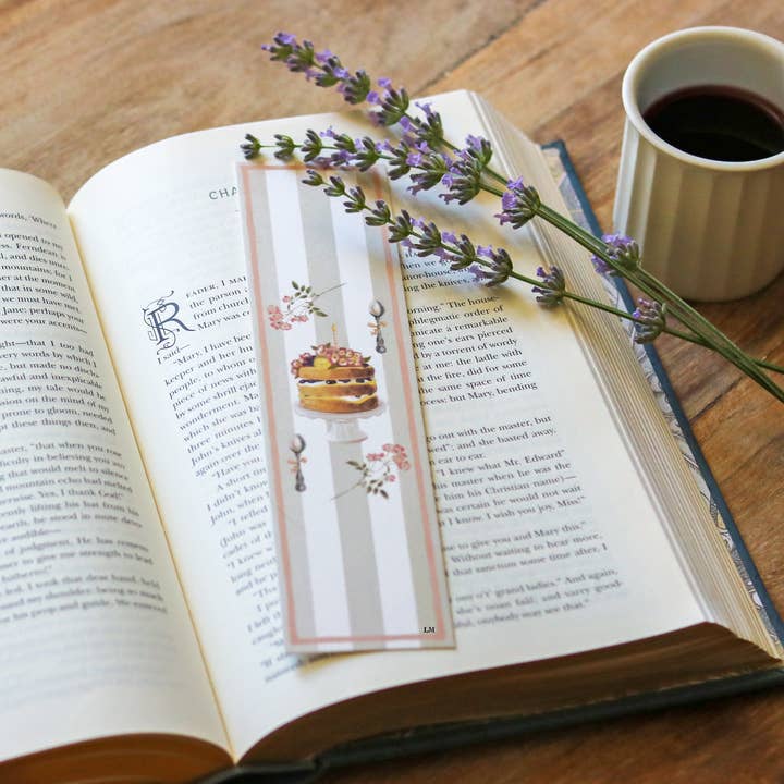 Illustrated bookmark 200x50mm - The cake for wholesale by Les Mirliflores - Illustration
