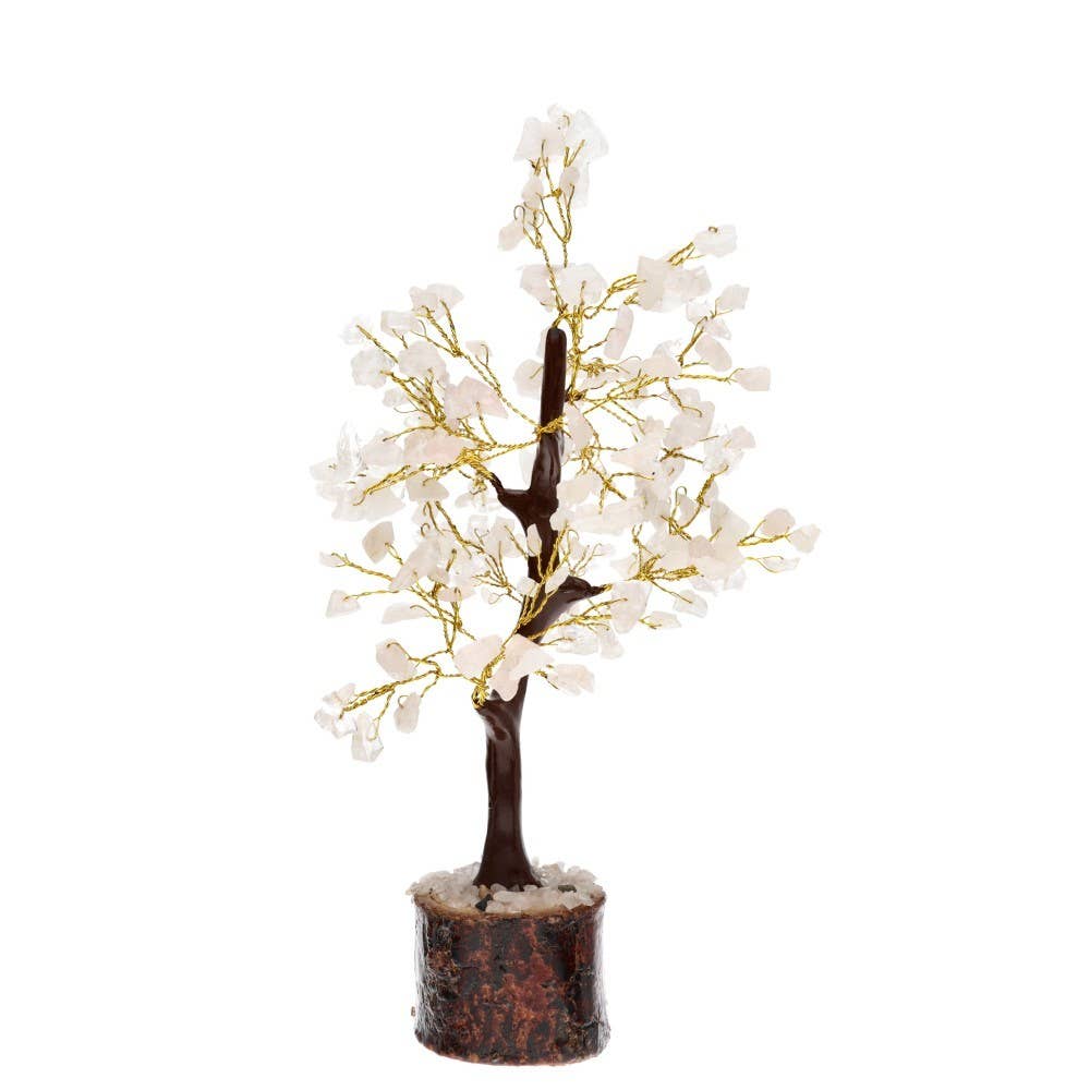 Vives de la Cortada S.L - Wholesale Spiritual Stone/Crystal - Small Rose Quartz Tree with Wooden Base1