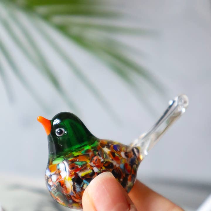 Adamodart - Wholesale Decorative Figurine - Miniature murano glass birds, tiny sparrow, lampwork animals3
