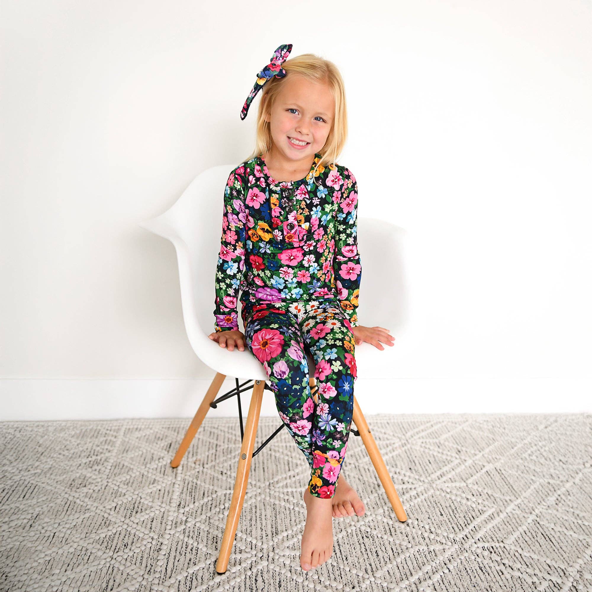 Gigi and Max - Vendita all'ingrosso Completo pigiama - Bambini - Set da salotto per ragazze in bambù floreale a due pezzi Cassandra RUFFLE4