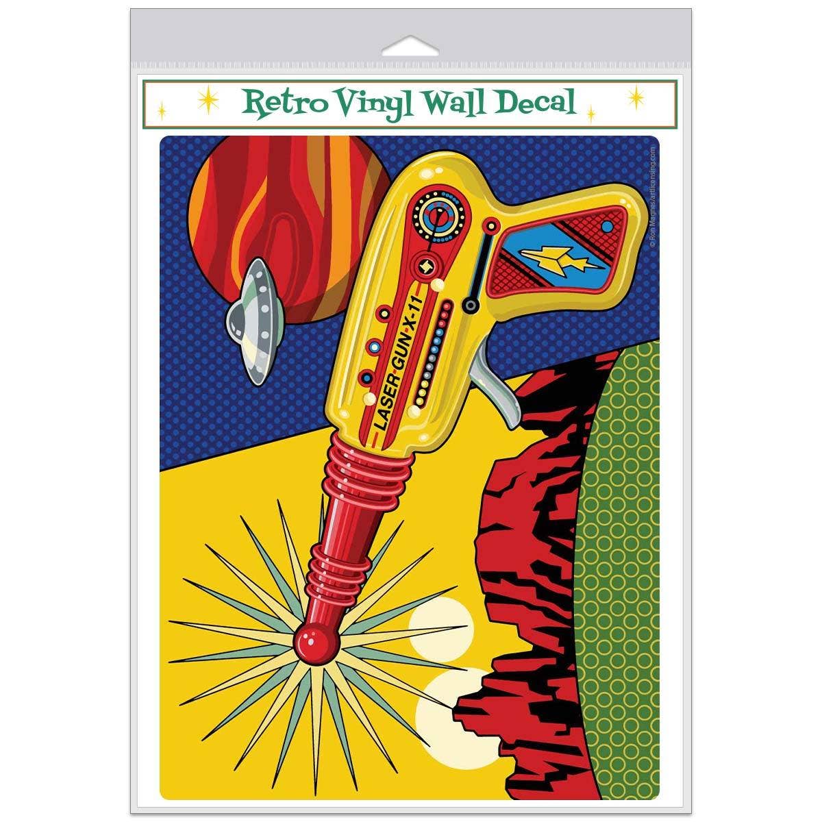 RetroPlanet - Wholesale Wall Decal/Stickers - Toy Laser Gun X-11 & UFO Wall Decal1