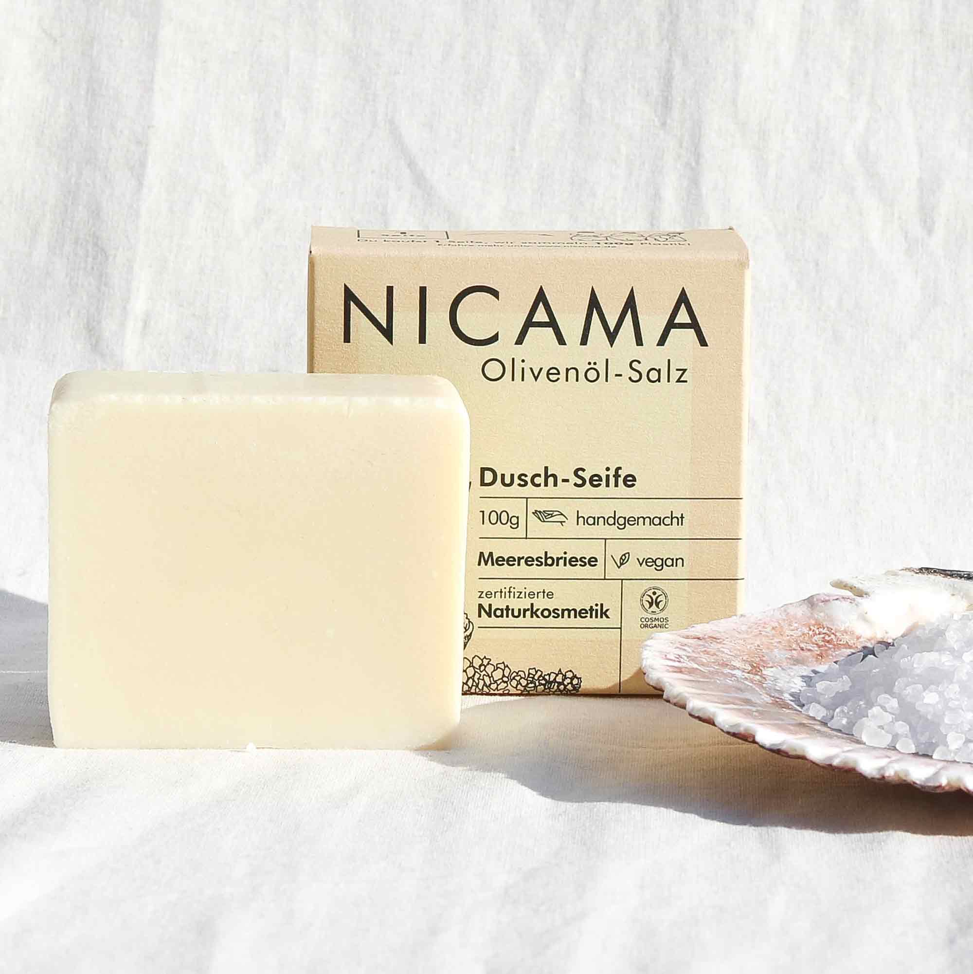 NICAMA - Vendita all'ingrosso Saponette - NICAMA - sapone da doccia all’olio di oliva e sale2