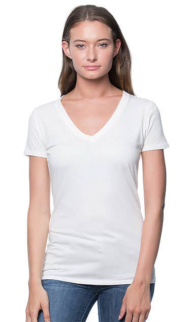 Royal Apparel - Wholesale T-Shirt - Women's - Women's Viscose Hemp Organic Cotton V-Neck3