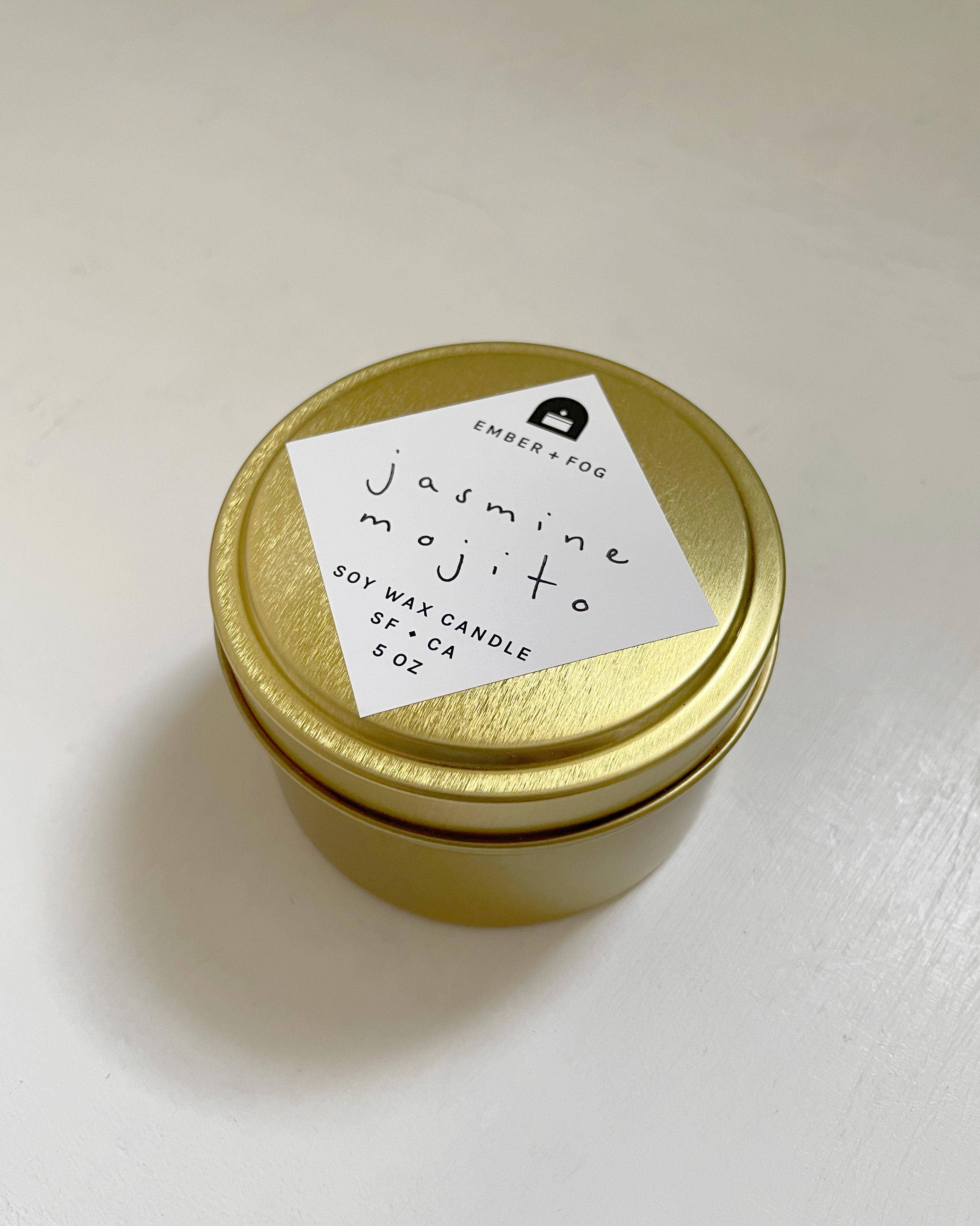 Ember + Fog - Wholesale Travel Candles - Jasmine Mojito - 5 oz Soy Candle (Pack of 3)1