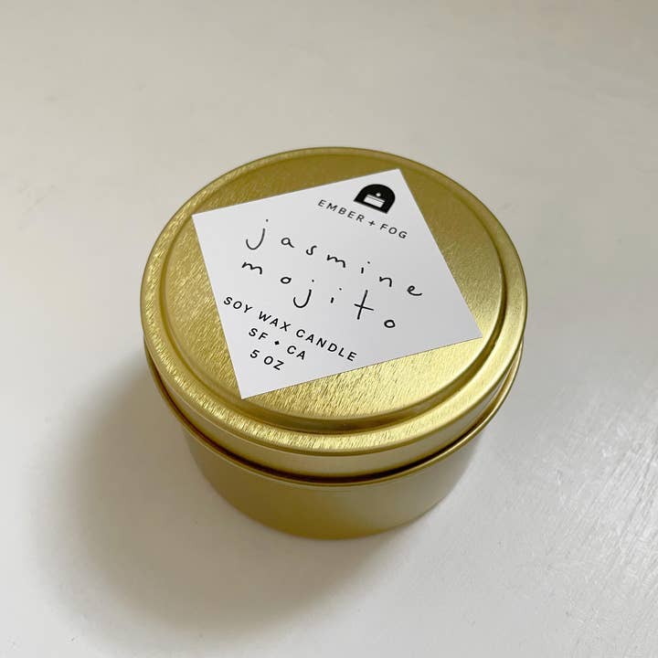 Ember + Fog - Wholesale Travel Candles - Jasmine Mojito - 5 oz Soy Candle (Pack of 3)1